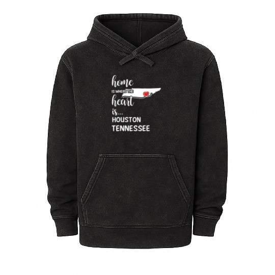 Houston County Tennessee Is Where My Heart Is Gift Mineral Wash Hoodies