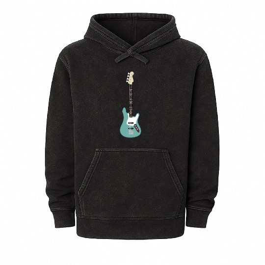 Seafoam Green Bass Mineral Wash Hoodies
