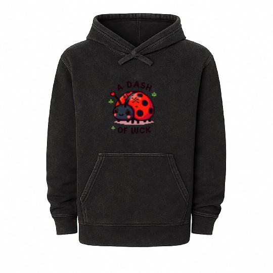 Ladybug: A dash of luck Mineral Wash Hoodies