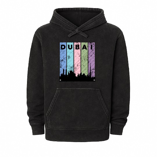 Dubai Love City Mineral Wash Hoodies
