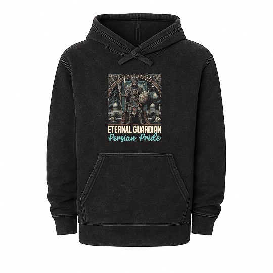 Persian Immortal Achaemenid Empire Persian Warrior Mineral Wash Hoodies