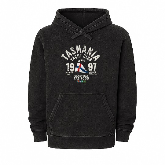 Tasmania Yacht Club Regatta Design Mineral Wash Hoodies