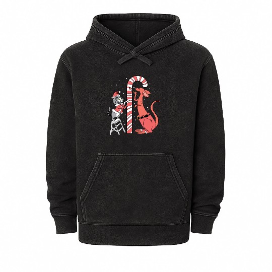 Delicious Candy Cane Foodie and Candy Lover Gift Mineral Wash Hoodies