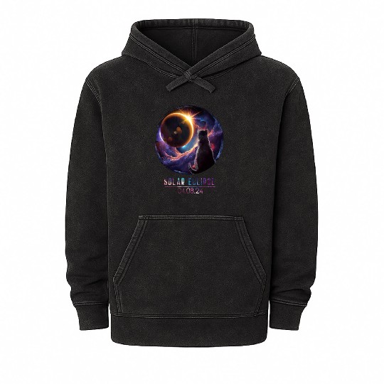 Total Solar Eclipse 4.8.24 Path Of Totality Kids Mineral Wash Hoodies