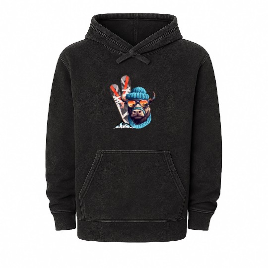 Winter sports, Ricky's Skis, the skiing Bull Mineral Wash Hoodies