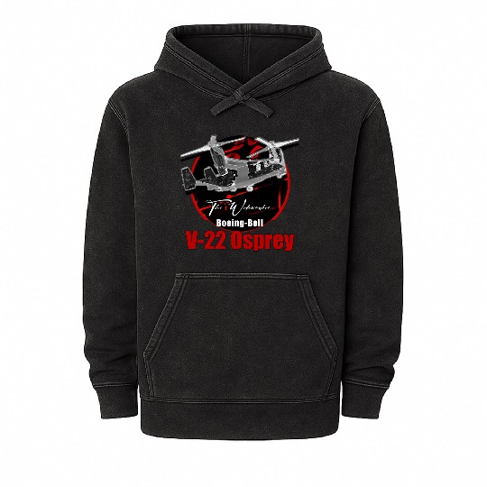 V22 Osprey Us Air Force Hybrid Aircraft Mineral Wash Hoodies