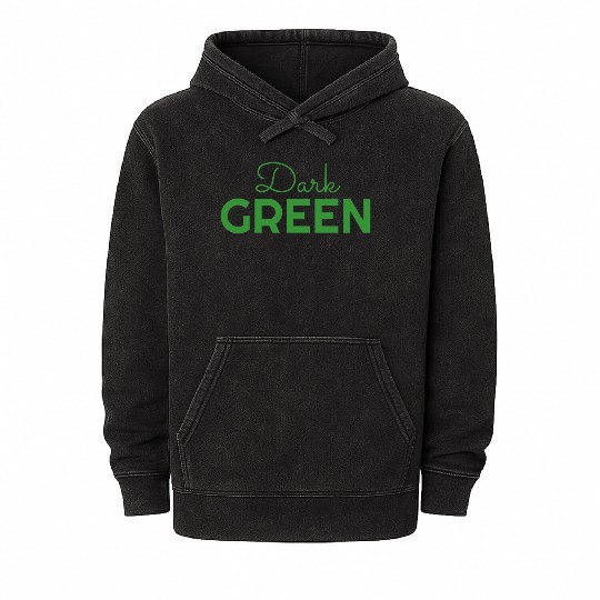 dark green color Mineral Wash Hoodies