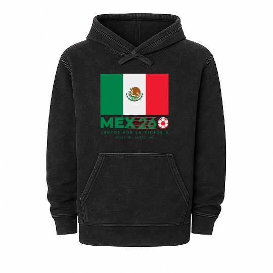 Mexico World Cup 2026 Mineral Wash Hoodies Soccer