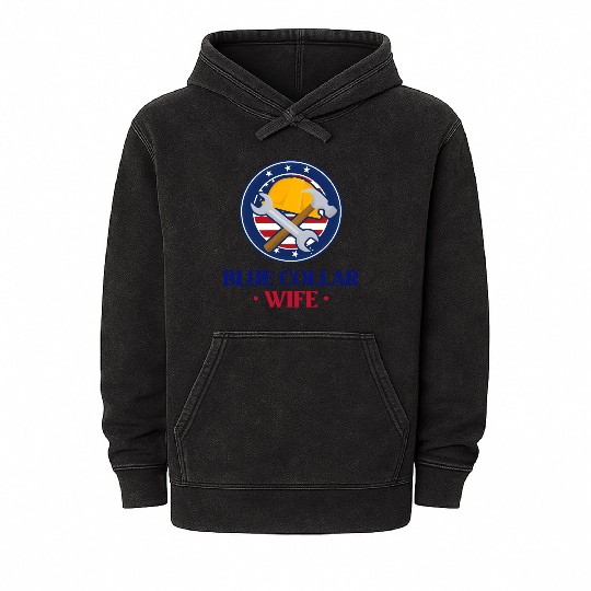 Blue Collar Wife Mineral Wash Hoodies