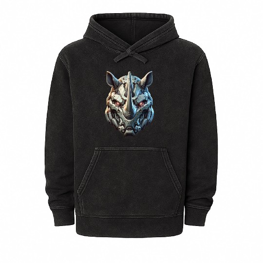 Rhinoceros mech Mineral Wash Hoodies