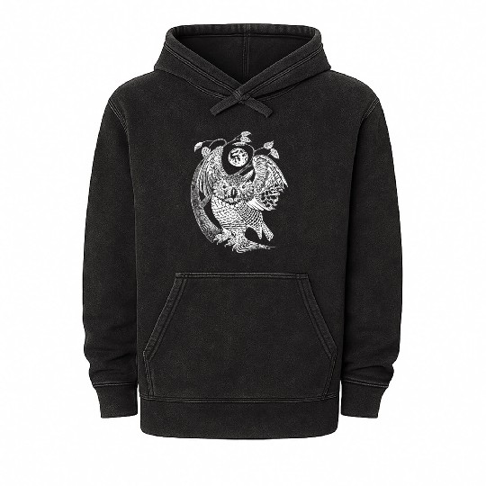 Owl Positive Mineral Wash Hoodies