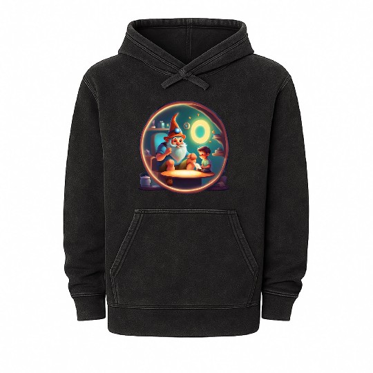 A Father's Day Gnome as a tech-savvy dad Mineral Wash Hoodies