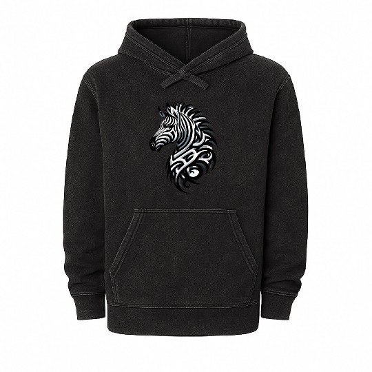 Zebra's Abstract tone Mineral Wash Hoodies