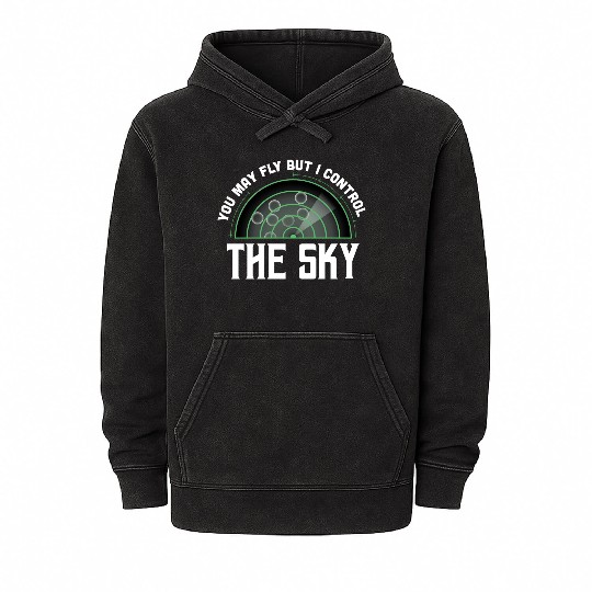 I Control Sky Air Traffic Professionals Gift Mineral Wash Hoodies