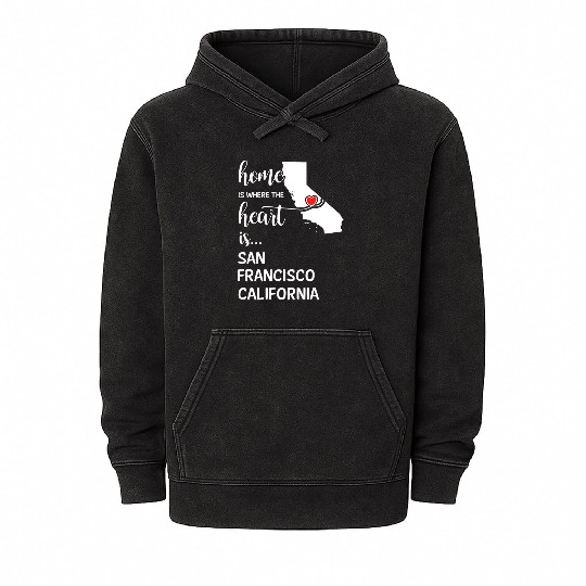 San Francisco County Is Where My Heart Is Cool Gif Mineral Wash Hoodies