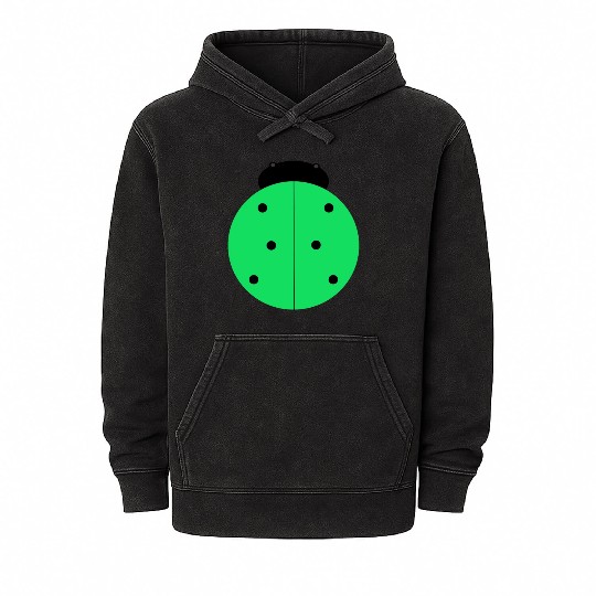 green ladybug Mineral Wash Hoodies