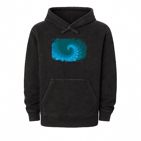 blue fantasy Rosette crocodile look blue Mineral Wash Hoodies