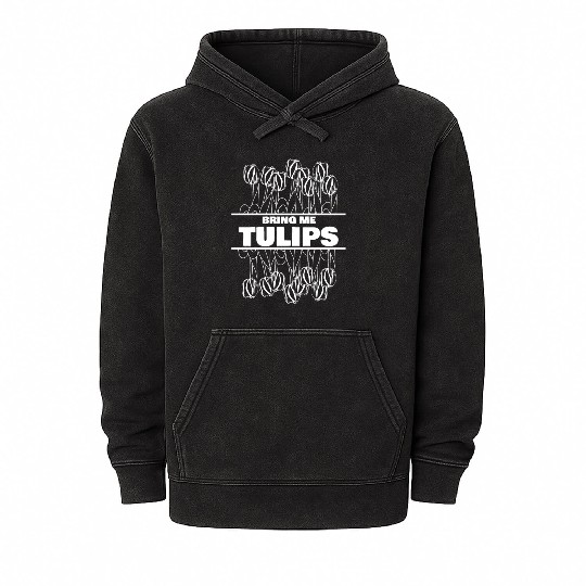 Tulips Flowers Flower Garden Tulip Mineral Wash Hoodies
