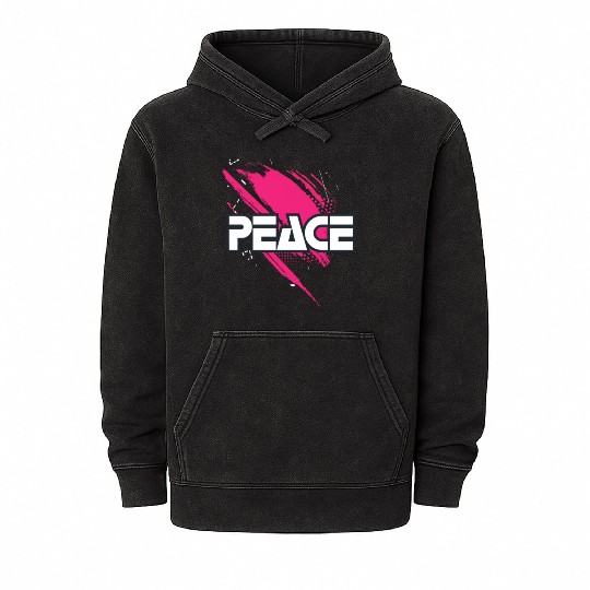 "Serenity Reigns: Peaceful Harmony" Mineral Wash Hoodies