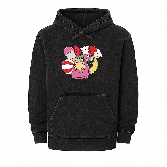 Summer Fun at the Pool or Beach Mineral Wash Hoodies