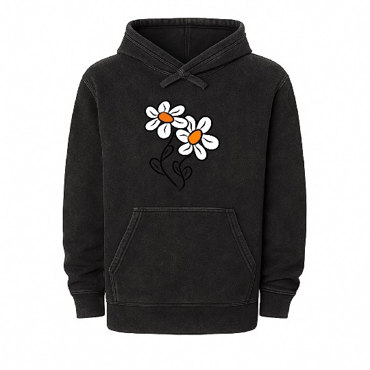 daisies in bloom daisy flower blossoms garden Mineral Wash Hoodies