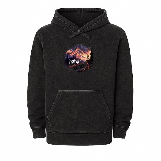 "Horizon Explorer: Embrace the Journey" Mineral Wash Hoodies