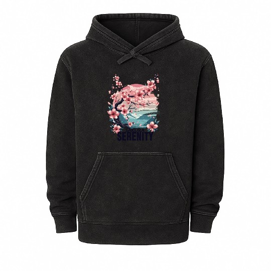 Sakura serenity Mineral Wash Hoodies