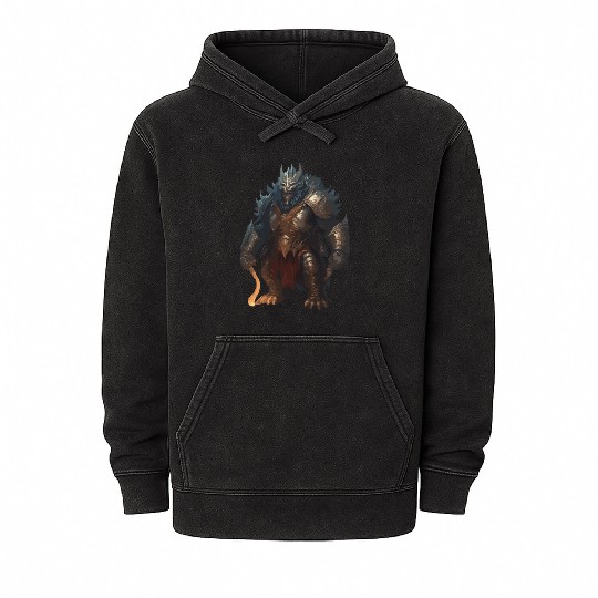 Threatening Ork Warriors In Armor Fantasy Graphics Mineral Wash Hoodies