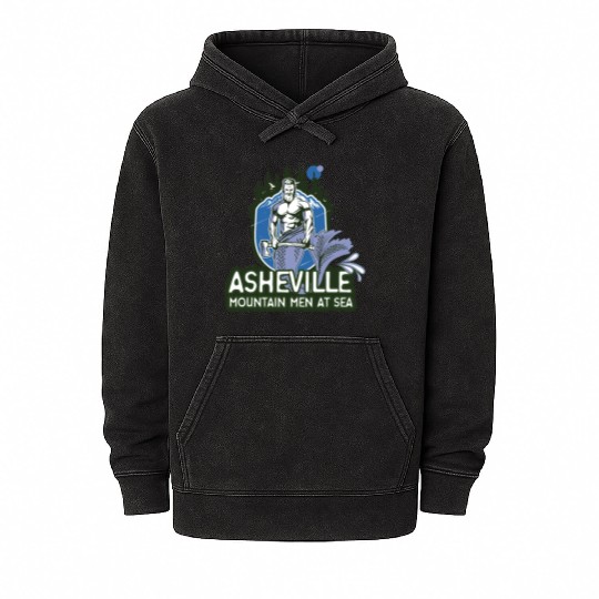 Asheville mountain men at sea Mineral Wash Hoodies