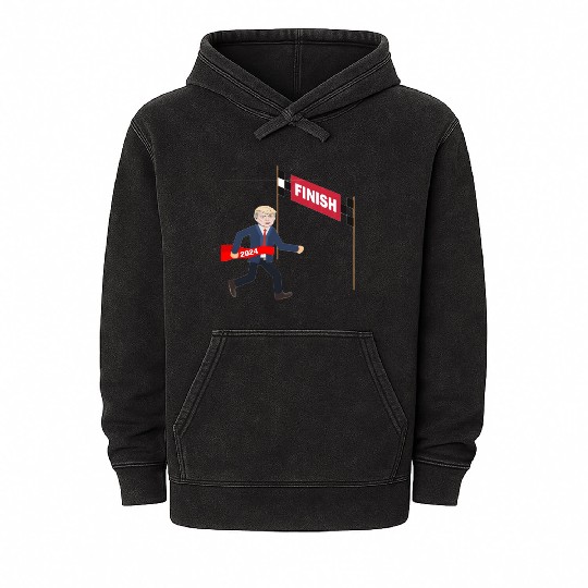 Trump support artwork Mineral Wash Hoodies