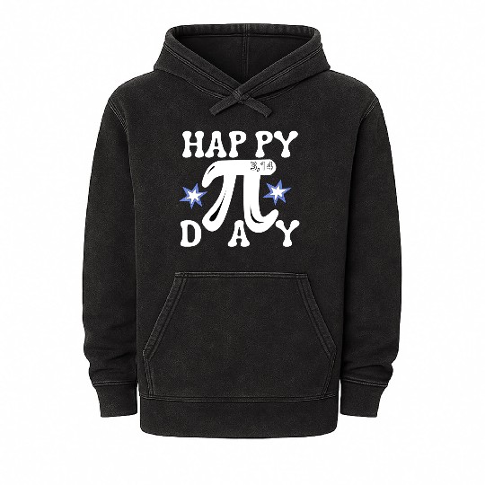happi pi day, math lovers, design of math teacher Mineral Wash Hoodies