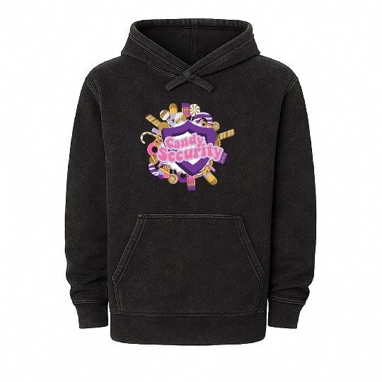 Candy Security Kids Parents Matching Birthday Mineral Wash Hoodies