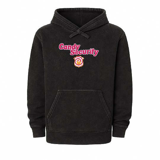 Candy Security Kids Parents Matching Birthday Mineral Wash Hoodies