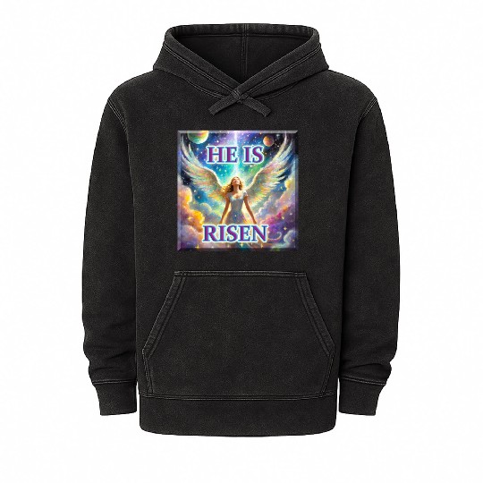 Angelic Joy and Supernatural Elation, HE IS RISEN! Mineral Wash Hoodies