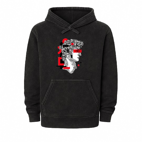 "Mythical Majesty: Greek King Design" Mineral Wash Hoodies