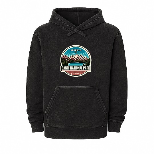 Banff National Park, Alberta Canada grizzly bears Mineral Wash Hoodies