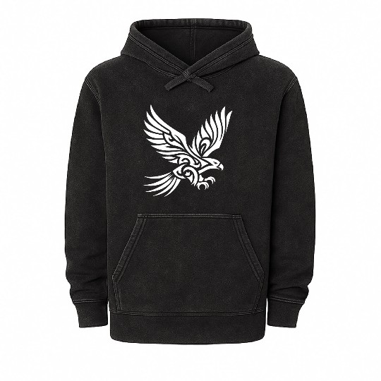 Elegant, Beautiful Eagle On Mighty Wings Mineral Wash Hoodies