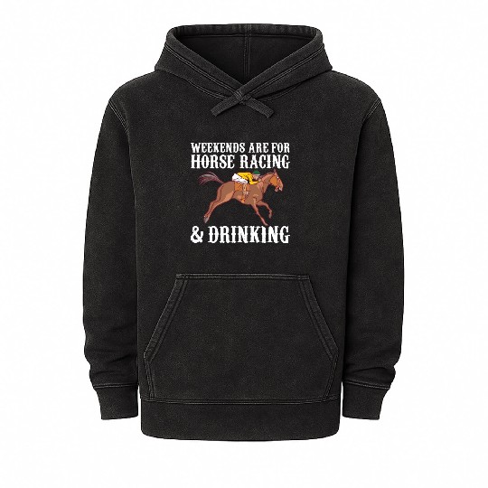 Funny Kentucky derby horse racing jockey Mineral Wash Hoodies