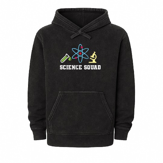 Science Squad Physics Teacher Mineral Wash Hoodies