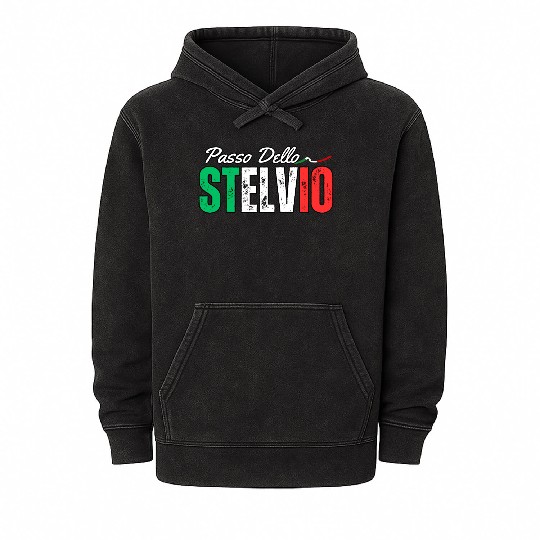 Italian mountain trip, Stelvio pass, passo dello s Mineral Wash Hoodies