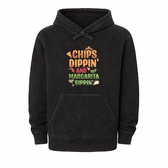 Margarita Sippin' Summer Vibes Mineral Wash Hoodies