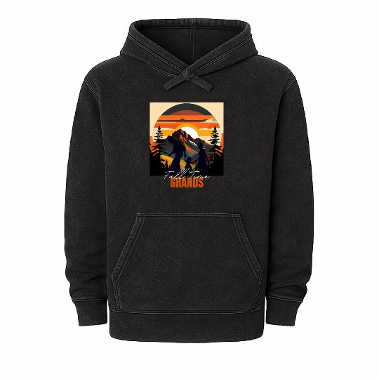Full time Grands - Funny Grandparents Mineral Wash Hoodies