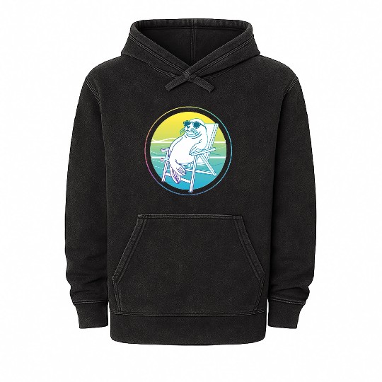 Neon Seal in Beach Chair Mineral Wash Hoodies