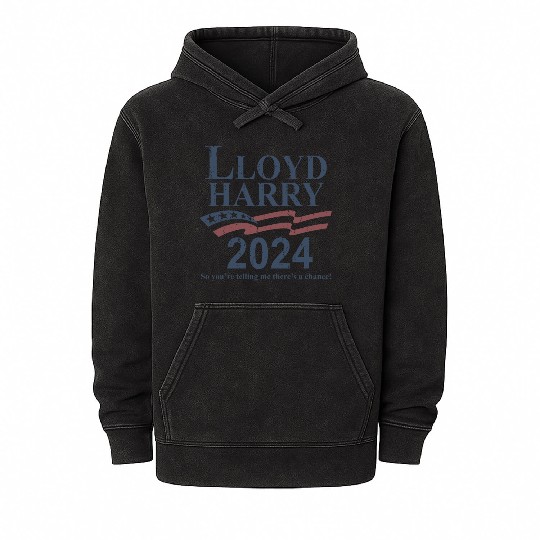 Lloyd and Harry '24 - Election Funny Dumb & Dumber Mineral Wash Hoodies