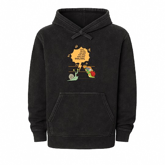 Snails Race - Funny Mineral Wash Hoodies