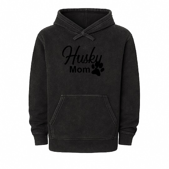 Husky Mom Mineral Wash Hoodies