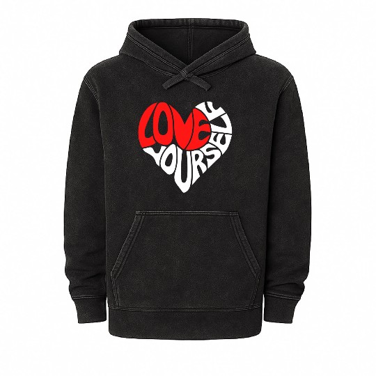 Self-Love Mineral Wash Hoodies - Embrace Yourself