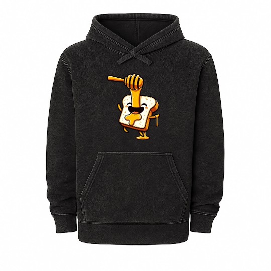 Toast with Honey Beekeeper Bee Honey Mineral Wash Hoodies