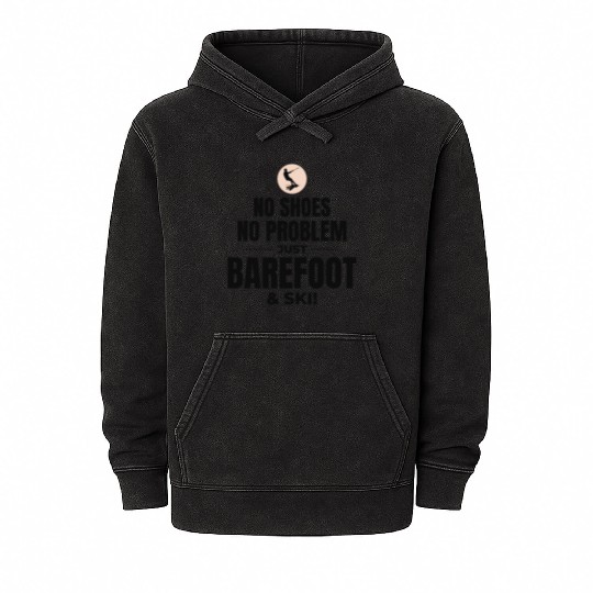 Barefoot Water Skiing Extreme Sports Barefooting Mineral Wash Hoodies