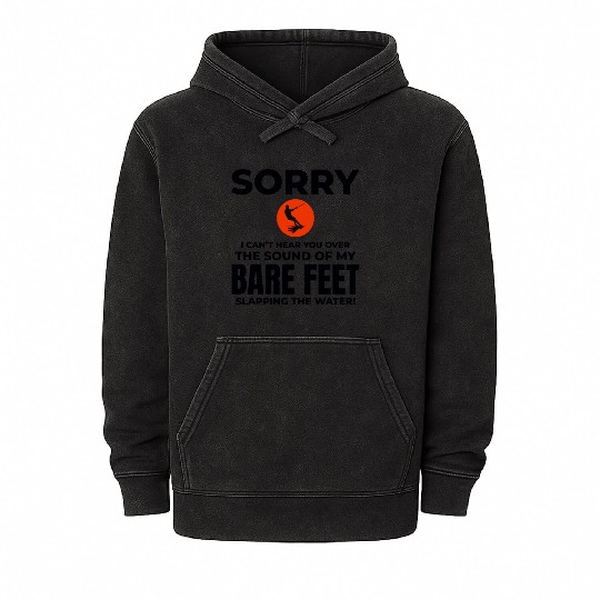 Barefoot Water Skiing Extreme Sports Barefooting Mineral Wash Hoodies